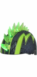 C-PREME Dětská helma RASKULLZ BOLT LED GREEN junior velikost S CHILD FS 5+ (50-54 cm) (NOVINKA 2025)