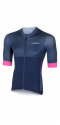 RH+ Cyklistický dres zeroLogo TMAVĚ MODRÁ/FUKSÁŽOVÁ - L