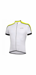 RH+ Cyklistický dres zeroPrime BÍLO-KYSELĚ ŽLUTÝ - L