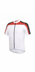 RH+ Cyklistický dres ZeroSpace bílo-černo-červený - L