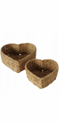 Boltze Dekorativní košíky ve tvaru srdce LOVE, 2 ks.