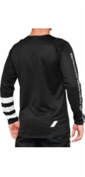 100% R-CORE Dětský dres s dlouhým rukávem, černá bílá, velikost L (SLEVA -50%)