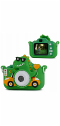 Xrec 48mp digitální fotoaparát 1080p pro děti 5x MP3 hry X2 / dinosauří zelená