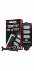 UN LED SOLÁRNÍ POULIČNÍ LAMPA 150W 12,6AH 6000K 3000LM + DRŽÁK