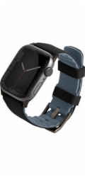 Uniq UNIQ Linus Řemínek pro Apple Watch 4/5/6/7/SE/8/Ultra 44/45/49mm Airosoft silikonový černý/půlnočně černý