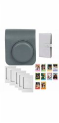 LoveInstant Sada 4 pouzder a alb s 96 rámečky a samolepkami pro Fuji Fujifilm Instax Mini 41 / šedá