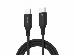 ForCell Kabel USB-C na USB-C F-Energy QC4.0 PD 5A 100W silikonový 1 m C347 černý