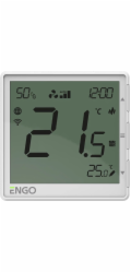 Engo EFAN-230W - Regulátor fan coilů, bílý 230V, internet, zapuštěná montáž, WIFI