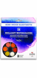 Koh I Noor Akvarelové barvy Koh-i-Noor Brilliant 24 kulatých odstínů