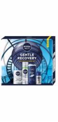 NoName NIVEA_SET Men Gentle Recovery Ochranná sada péče pěna na holení Silver Protect 200ml + balzám po holení Silver Protect 100ml + sprchový gel 3 v 1 Protect & Care 250ml + antiperspirant roll-on S