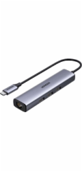 Ugreen USB HUB 1x RJ-45 + 3x USB-A 3.0 (UGR1202GRY)