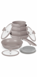 Sada nádobí s titanovým povrchem 12 ks Taupe Collection BH-8251
