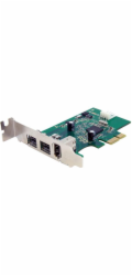 StarTech.com 3 Port 2b 1a Low Profile 1394 PCI Express FireWire Card Adapter - Adaptér firewire - PCI Express x1 nízký profil - FireWire 800 - 2 porty + 1 x FireWire