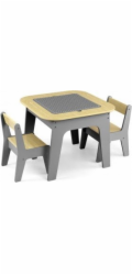 Dětský stůl a židle Milly Mally Olaf Blocks Dark Grey
