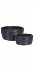 Květináč ratan s vložkou sada 2 ks antracit KO-VN8000100