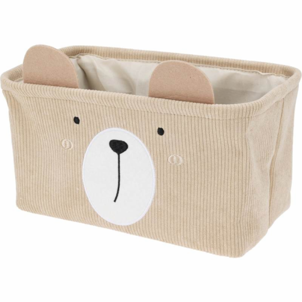Dětský úložný koš na prádlo i hračky kvádr sada 2 ks béžo...