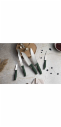 Sada nožů s magnetickým držákem z akátového dřeva 6 ks Matte Green Collection BH-2978