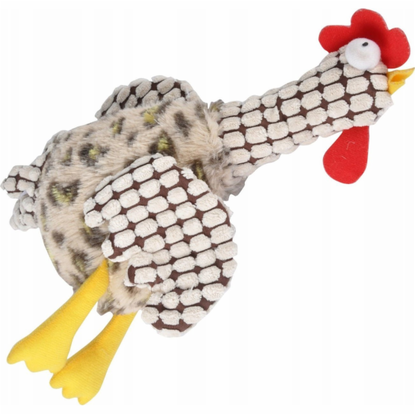 Homea Hračka pro psa Rooster, 30 cm, hnědá a bílá