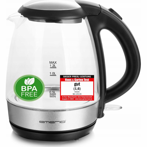Emerio Rychlovarná konvice Emerio Wasserkocher, 1,2 l, sk...