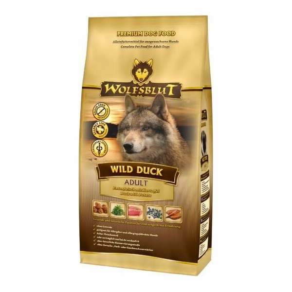 Wolfsblut Suché krmivo pro dospělé psy Wild Duck (kachna ...