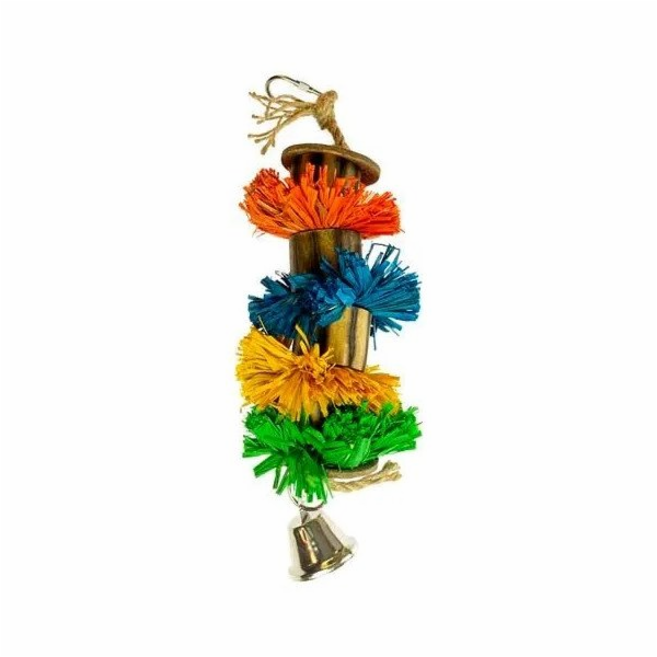 Duvo+&nbsp;PTAČÍ&nbsp;HRAČKA&nbsp;RAFFIA&nbsp;POMPOMS&nbsp;29x8,9x8,9cm