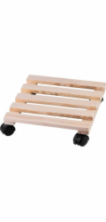 Podstavec pod květináč pojízdný 30x30x7 cm dřevo Strend Pro (max