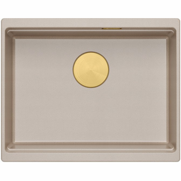 GraniteQ LOGAN 100 perleťově béžový dřez 56x45x21,5 cm, 1...