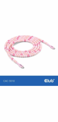 Club 3D Kabel USB-C - USB-C 2 m růžový (CAC-3010)