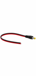 XtendLan Napájecí kabel/pigtail s jedním konektorem (jack 2,1mm samec) k zařízení, vodiče 2x 0,75mm2, délka 30cm