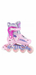 Nils Extreme Rekreační nastavitelné kolečkové brusle NA13102 růžové, velikost 26-29
