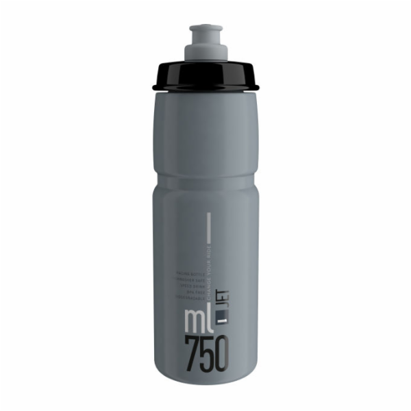ELITE láhev JET 24  šedá/černé logo 750 ml