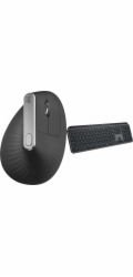 Logitech Vertikální ergonomická myš MX (910-005448) + bezdrátová myš MX Keys S, grafitová, US (920-011587)