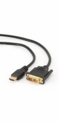 GEMBIRD CABLEXPERT Kabel HDMI-DVI  0,5m, 1.3, M/M stíněný, zlacené kontakty