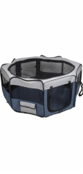 Flamingo Ohrádka pro psy FLAVIO šedá/modrá 116x116x48cm