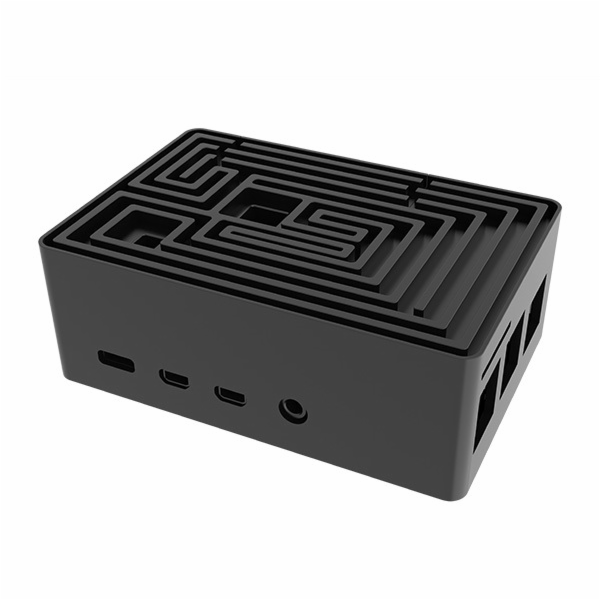 AKASA case Maze Pro, pro Raspberry Pi 4, hliník, černá