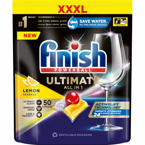 Finish FINISH Ultimate All-in-1 kapsle 50 citronů