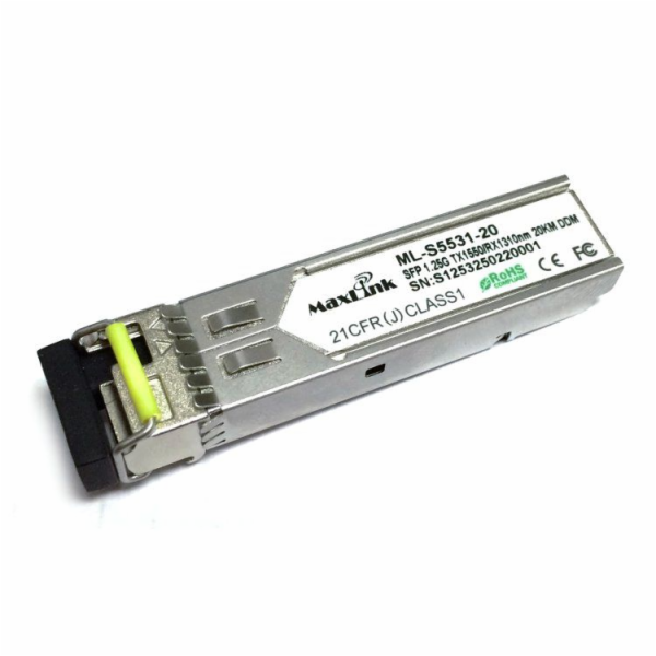 MaxLink 1.25G SFP optický modul, WDM, SM, Tx 1550/Rx1310n...