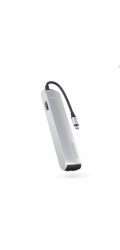 Epico 6v1 Slim Hub 8K s USB-C konektorem - stříbrná