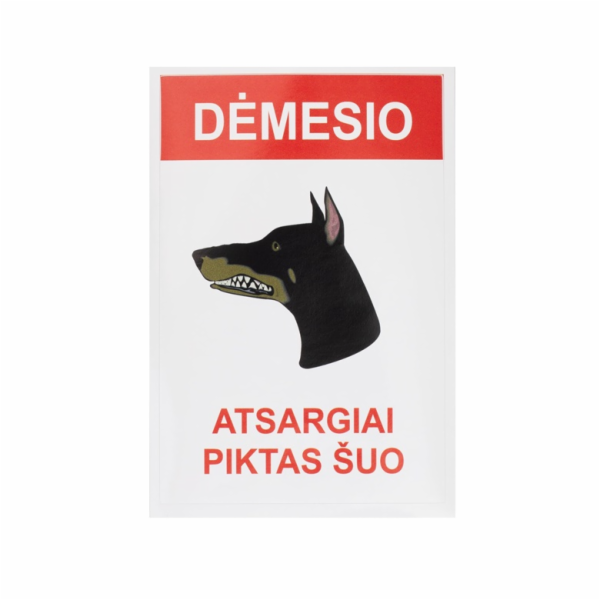 Samolepka pečlivě naštvaný pes 180x120mm