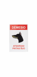 Samolepka pečlivě naštvaný pes 180x120mm