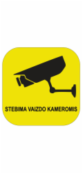 Samolepka je monitorována kamerou 125x125mm