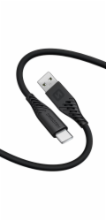 Swissten Datový kabel SOFT SILICONE USB / USB-C 1,5 M 60W ČERNÝ