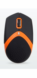 AMEI AM-M101O/Ergonomická/Optická/1 600 DPI/Drátová USB/Černá-oranžová