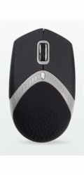 AMEI AM-M101S/Ergonomická/Optická/1 600 DPI/Drátová USB/Černá-stříbrná