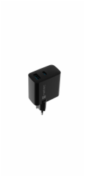 Univerzální USB nabíječka Natec RIBERA GaN 45W, 1X USB-A, 1X USB-C, černá