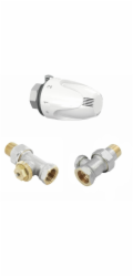 ComAp Přímá termosada - 1/2" termoventil + hlavice W5 + 1/2" zpětný ventil