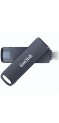 SanDisk Phone Drive - Jednotka USB flash - 128 GB - USB-C / Lightning - metalická modrá