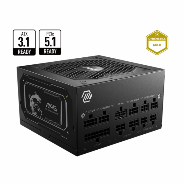 MSI Zdroj MAG A750GL PCIE5 II 750W 80PLUS GOLD F.MODULAR