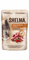 SHELMA Rich in duck in sauce - mokré krmivo pro kočky - 85g