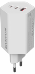 CANYON charger HEXAGON 65 GaN 65W 2xPD 1xQC EU White